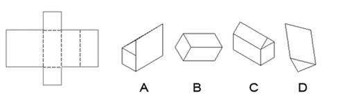 Which diagram results from folding the diagram on the left?